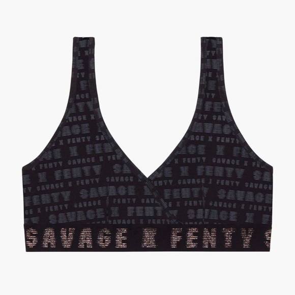 SAVAGE X FENTY FOREVER BRA & PANTY SET -  BLACK PRINT SIZE 1X (NEW WITH TAGS) - Picture 3 of 4